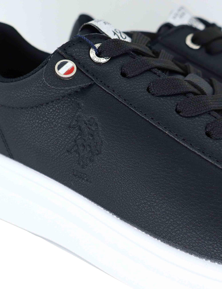 Sneakers donna in tessuto nero con logo laterale e suola alta CODY011C BLK U.S. Polo Assn. 