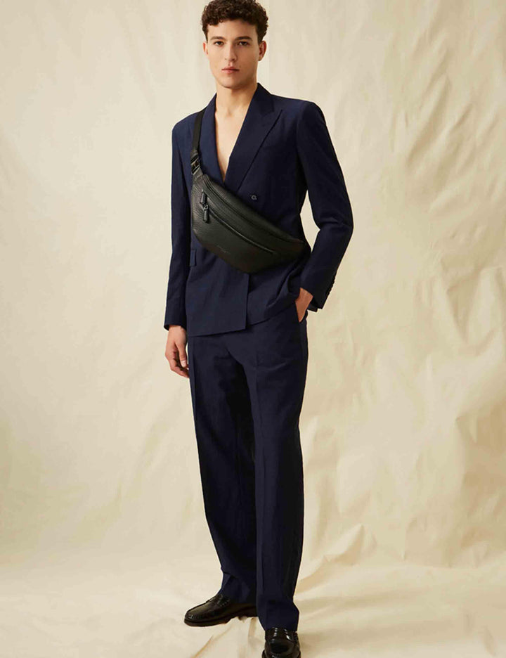 Marsupi uomo Florence in pelle nera MPU B17814 DS 001 Gianni Chiarini 