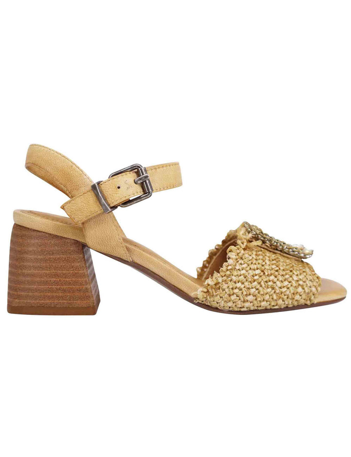 Sandali donna in rafia naturale con strass e cinturino alla caviglia IBAGUE 07 014 Zoe 
