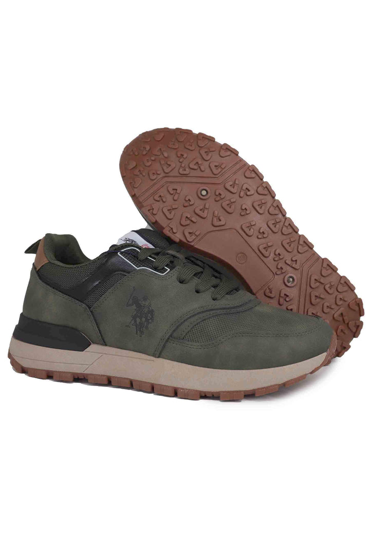 Sneakers uomo in eco pelle verde STORMY001 DGE003 U.S. Polo Assn. 