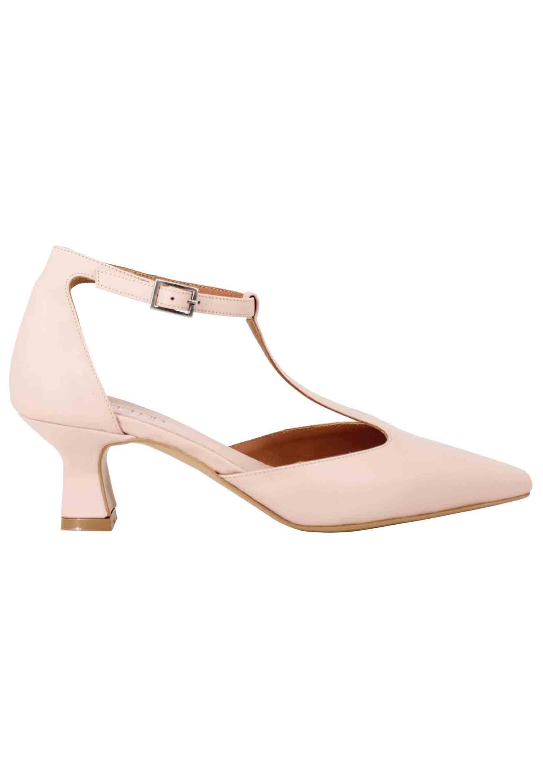 Decollete donna in pelle rosa con tacco basso MAIA 4 300 Tattoo 