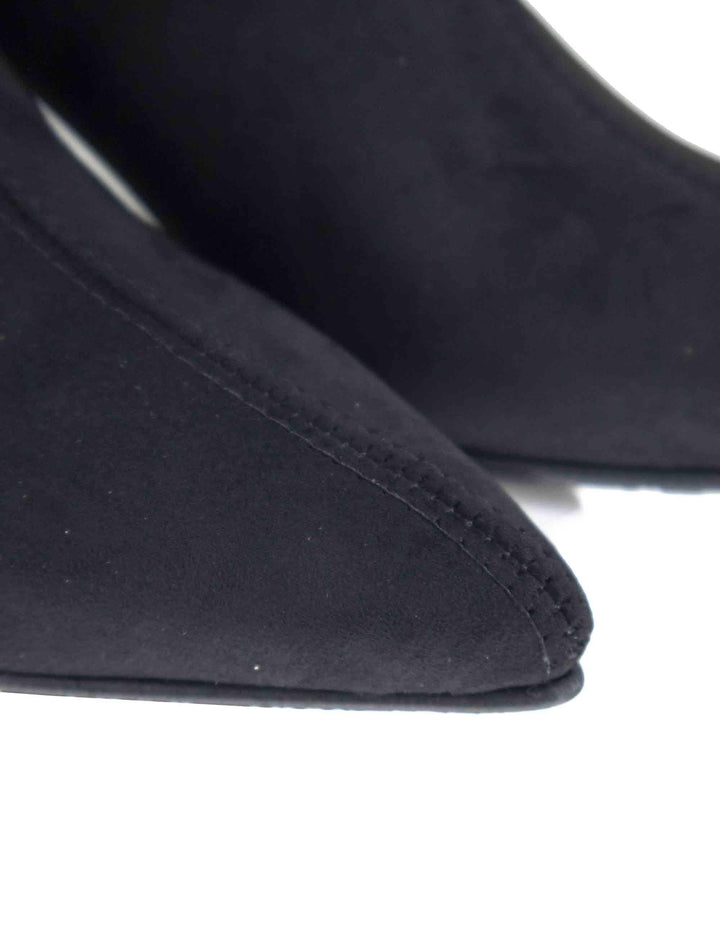 Stivali donna in tessuto elasticizzato nero con tacco alto e punta a punta 78041-AE 05 Miss Elastic 