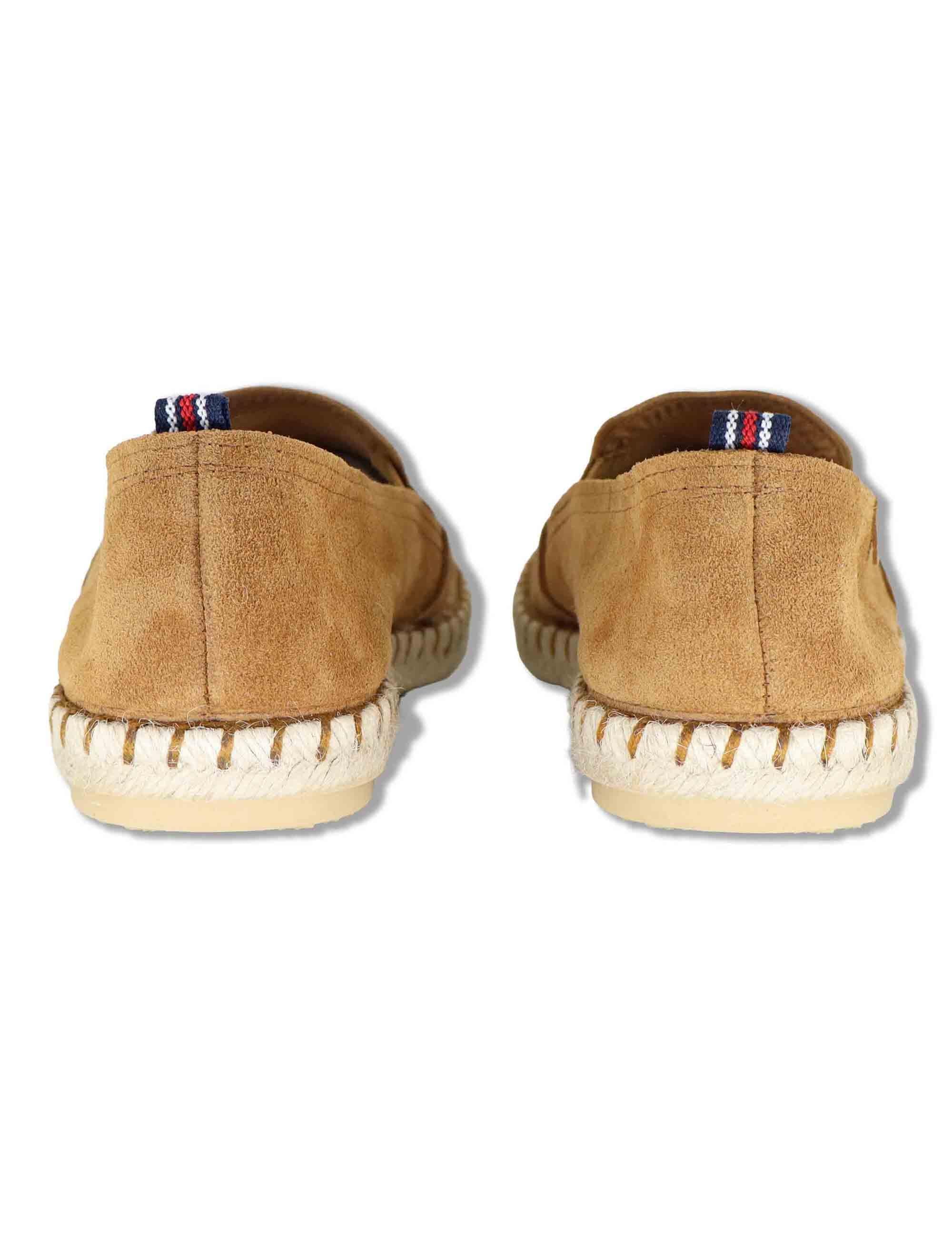 Mocassini espadrillas uomo slip on uomo in camoscio cuoio TOM 012 Verbenas 