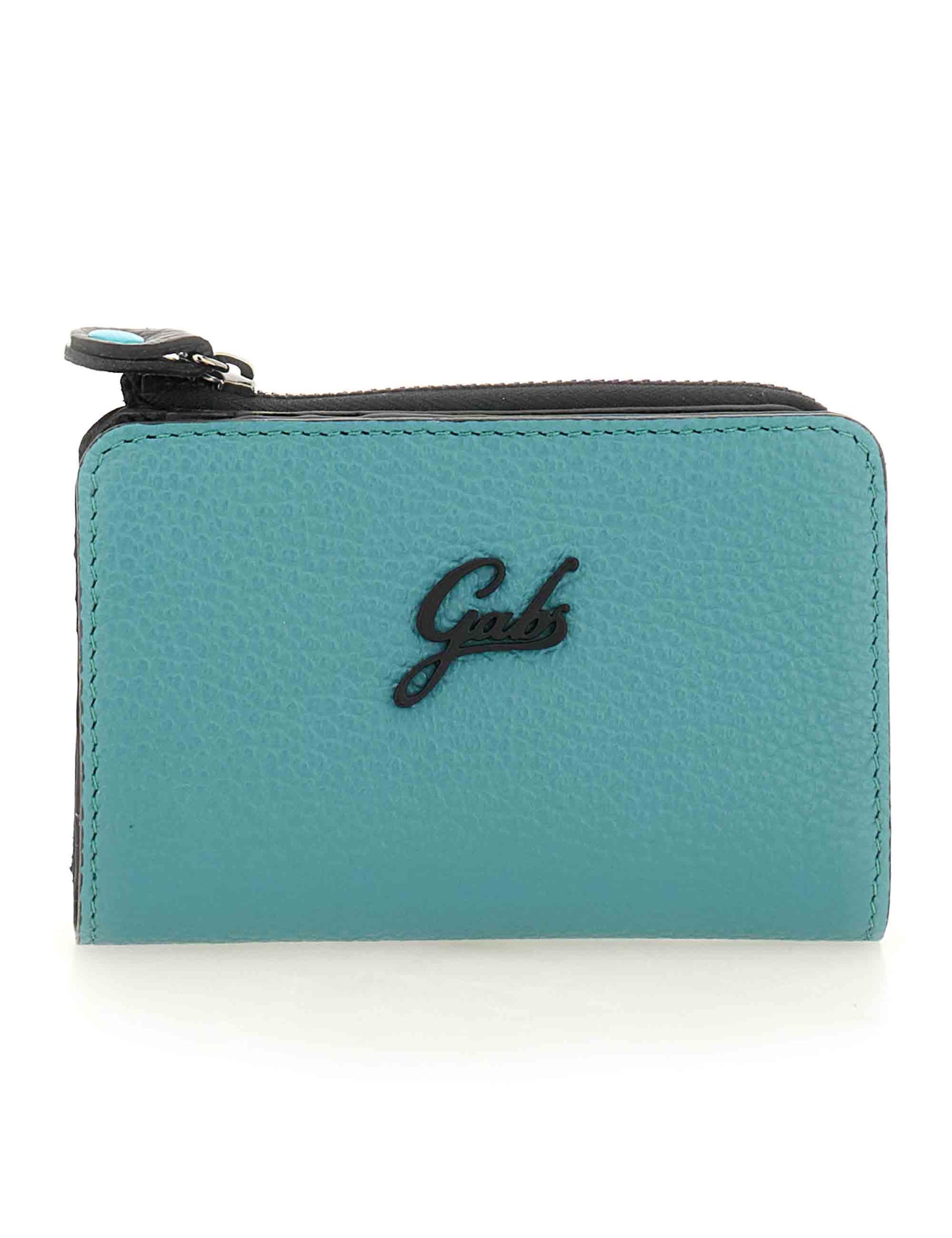 Potafogli donna Gmoney 57 in pelle celeste con zip G010280ND X2428 C3064 Gabs 