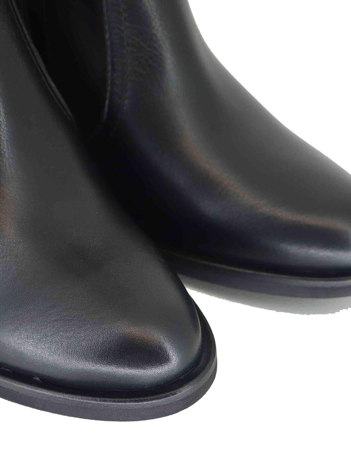 Stivaletti donna in pelle nera con tacco alto in cuoio AVI 3 001 Tattoo 
