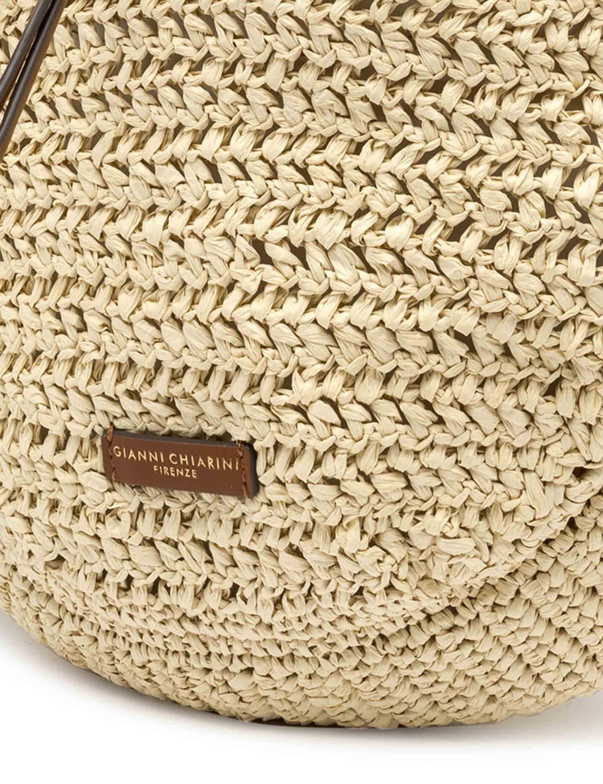 Borse donna Nefeli monospalla in paglia naturale con chiusura cordoncino BS11954 COMM STR-CRCH 850 Gianni Chiarini 