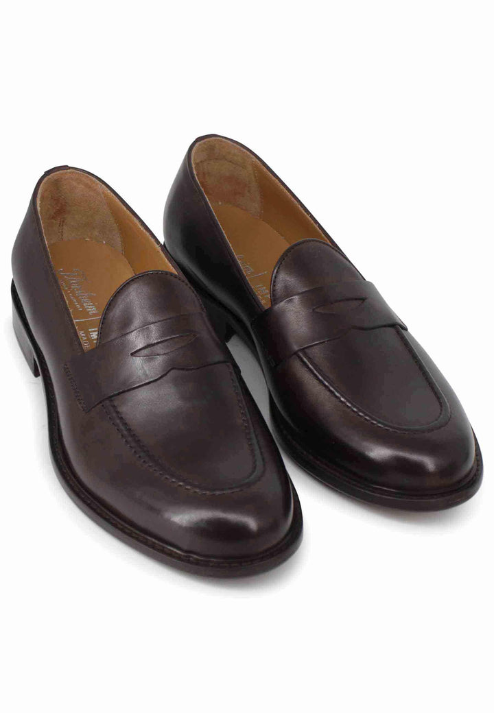 Mocassini uomo in pelle marrone con suola in cuoio 53000 04 Florsheim 