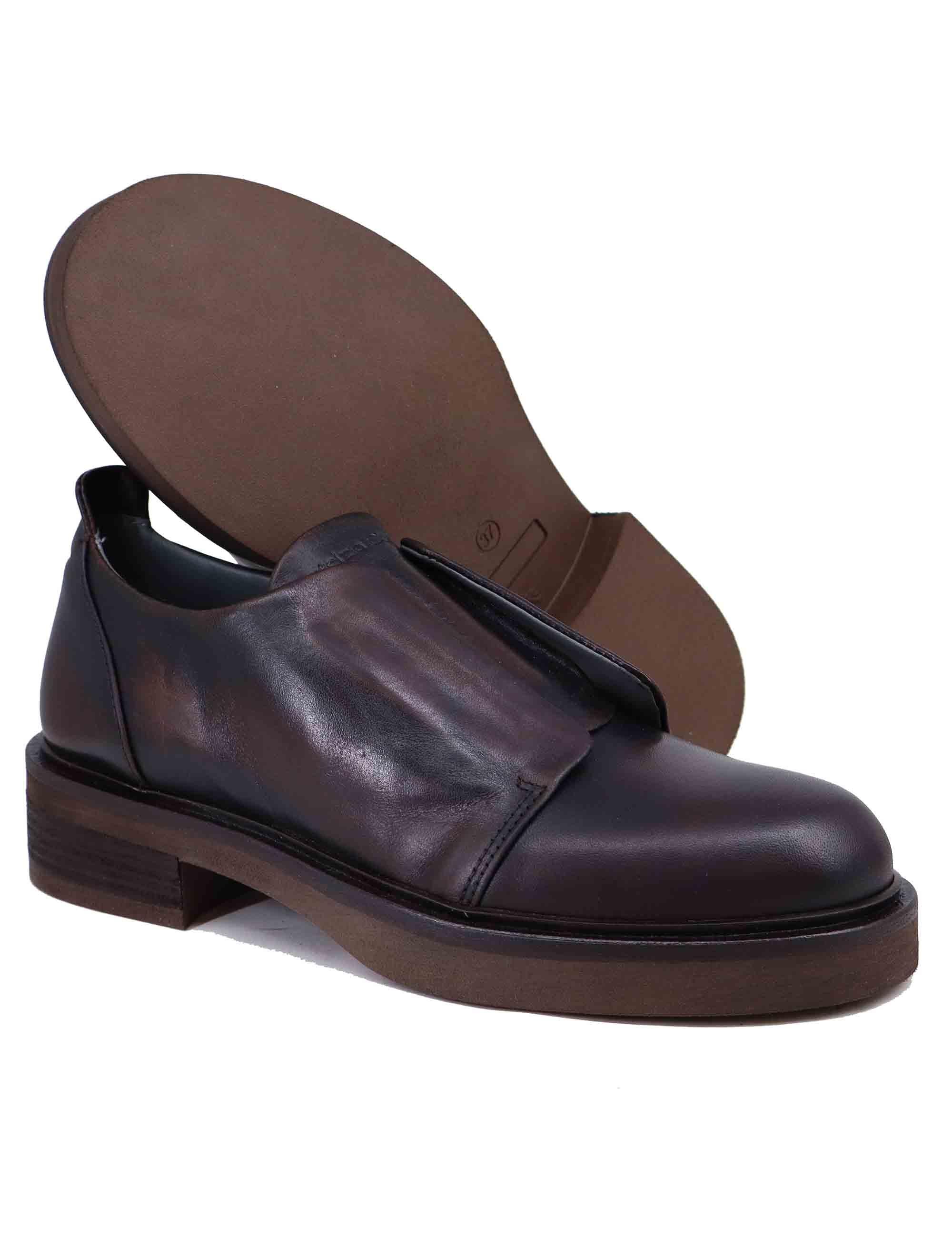 Stringate donna in pelle marrone vintage NARI 014 Patrizia Bonfanti 