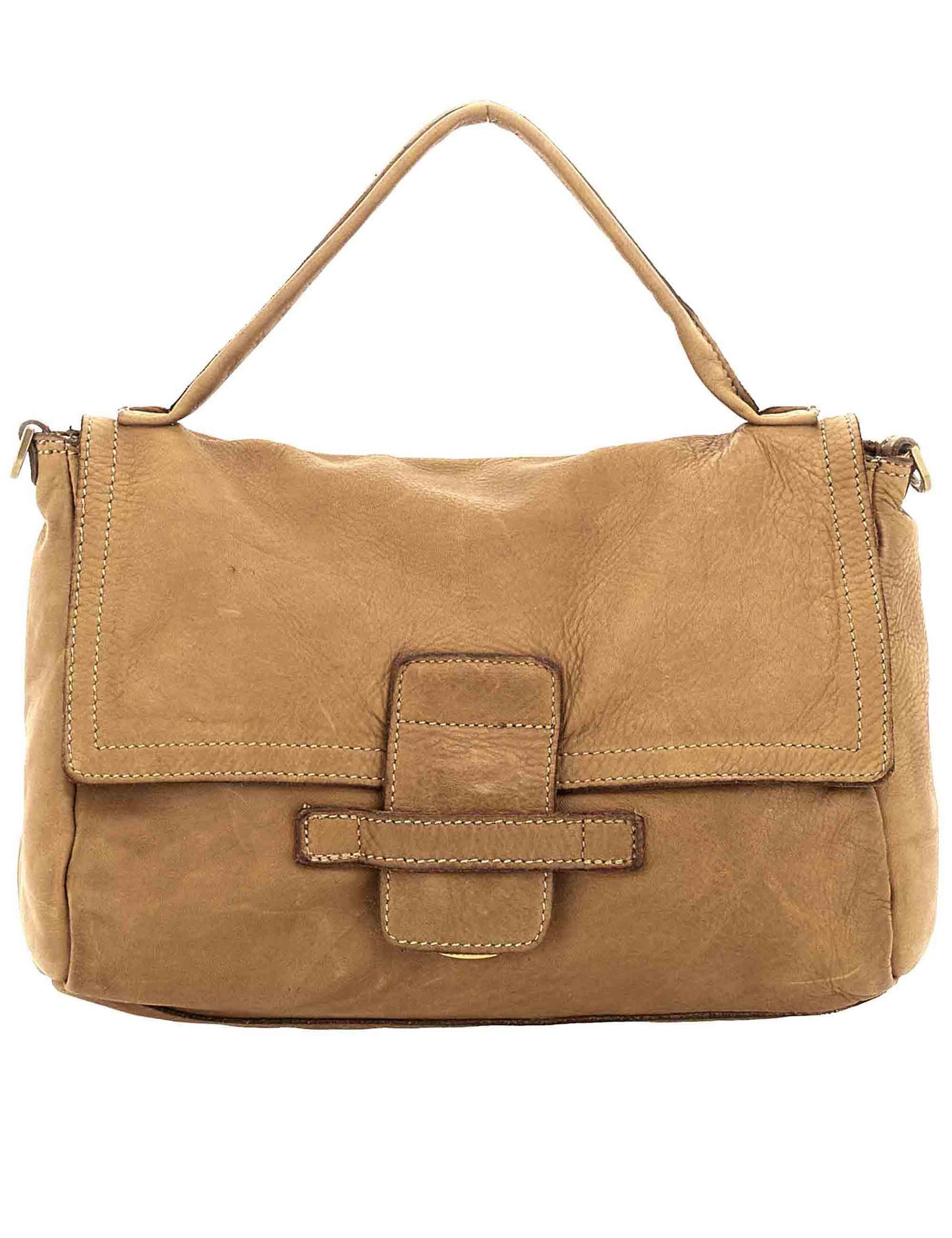 Borse donna in pelle cuoio con manico a spalla e doppia tracolla L012840ND X0093 C1013 Caterina Lucchi 