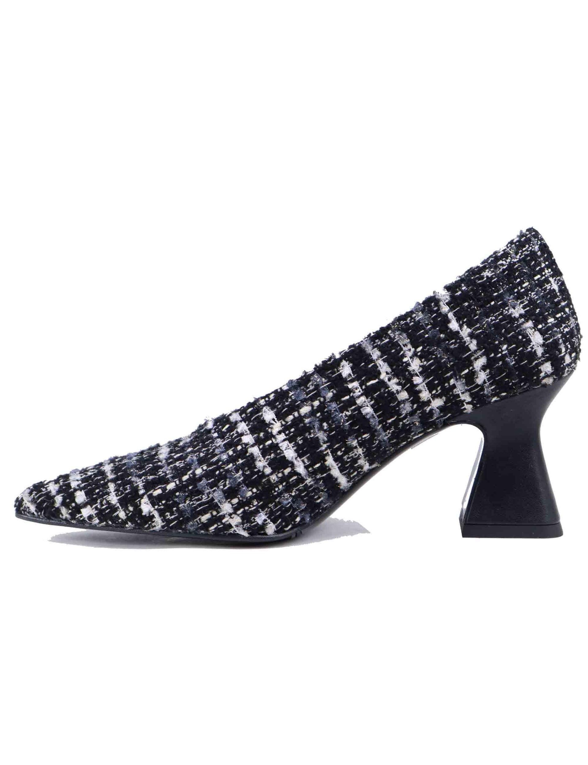 Decollete donna in lana grigia e nera SP1028 001 Spatarella 