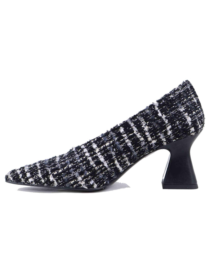 Decollete donna in lana grigia e nera SP1028 001 Spatarella 