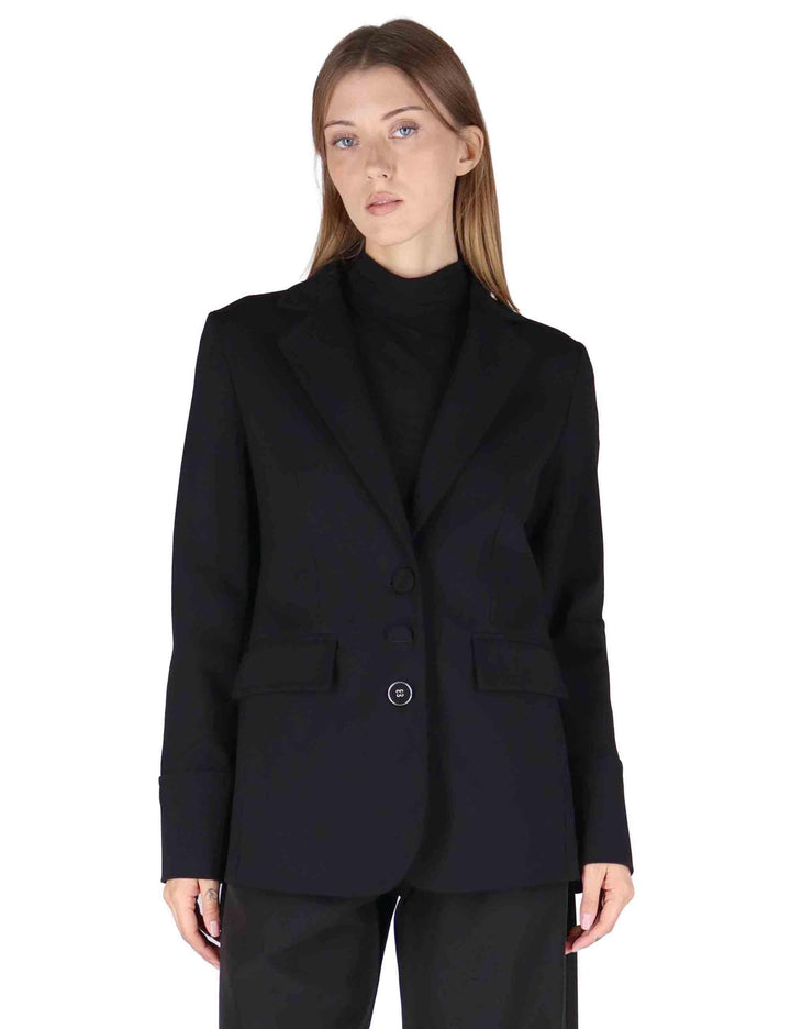 Giacche donna Milano Stitching in viscosa naturale nera con bottoni gioiello JD647850654 2000 Maliparmi 