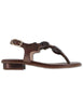 Slingback flat in pelle marrone con pietre Donna HV264785 AVELLANA