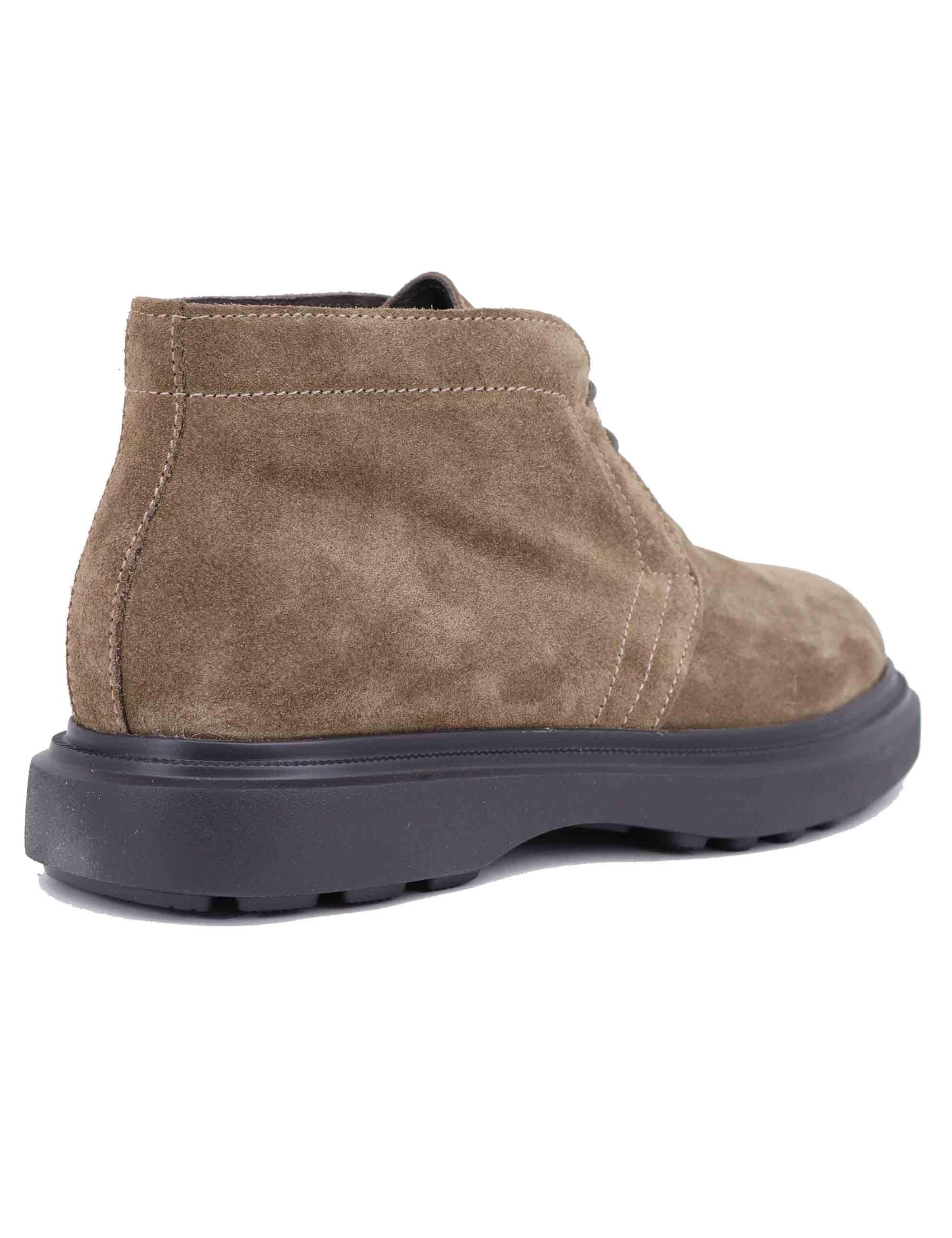 Stivaletti stringati uomo in camoscio taupe SPDK06 247 Spatarella 