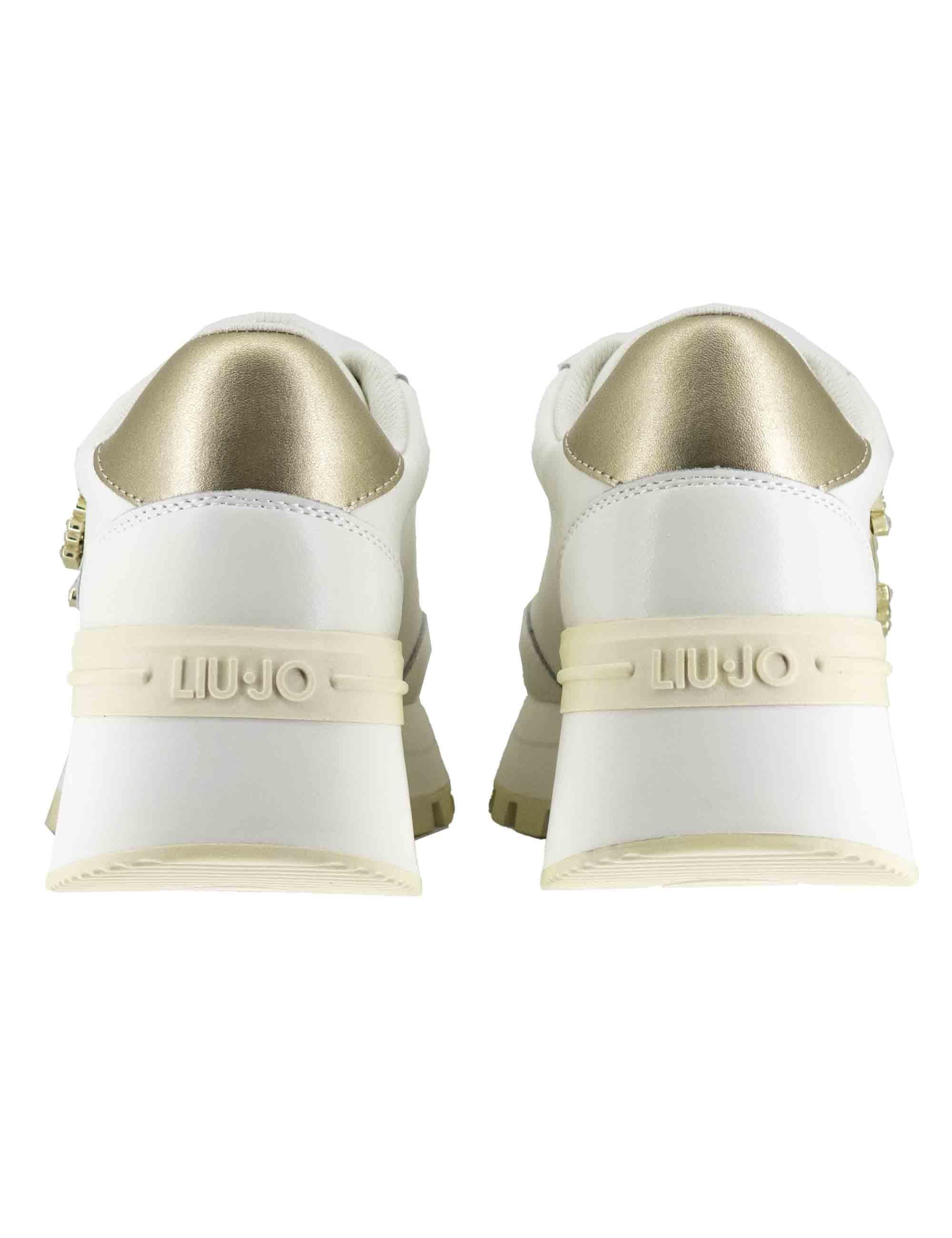 Sneakers donna Amazing 41 in pelle off white con suola in gomma alta BF5043PX026S1874 Off White Liu-Jo 
