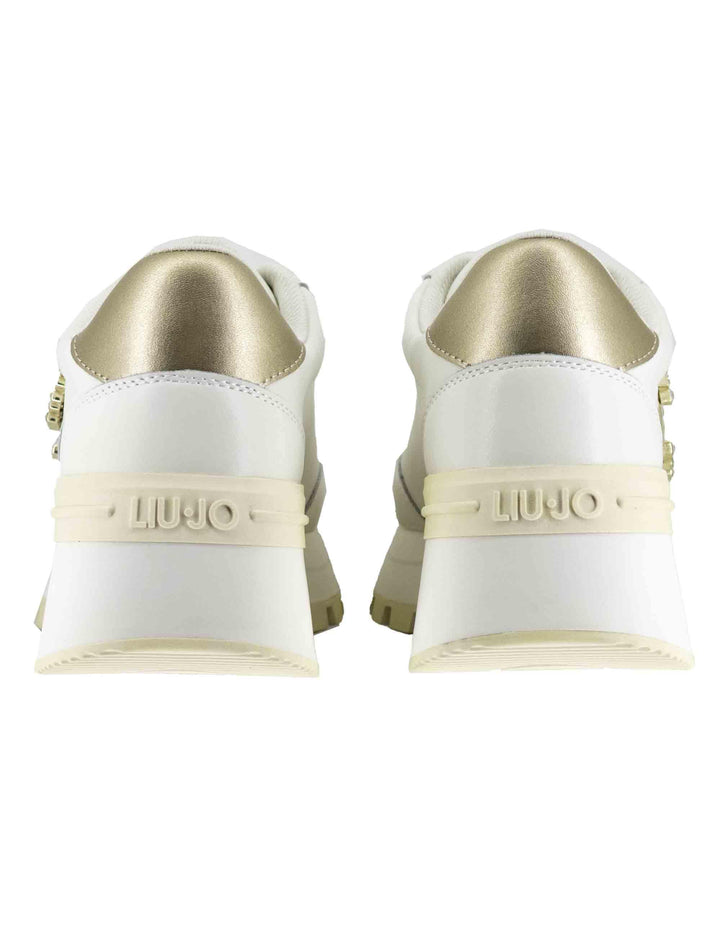Sneakers donna Amazing 41 in pelle off white con suola in gomma alta BF5043PX026S1874 Off White Liu-Jo 