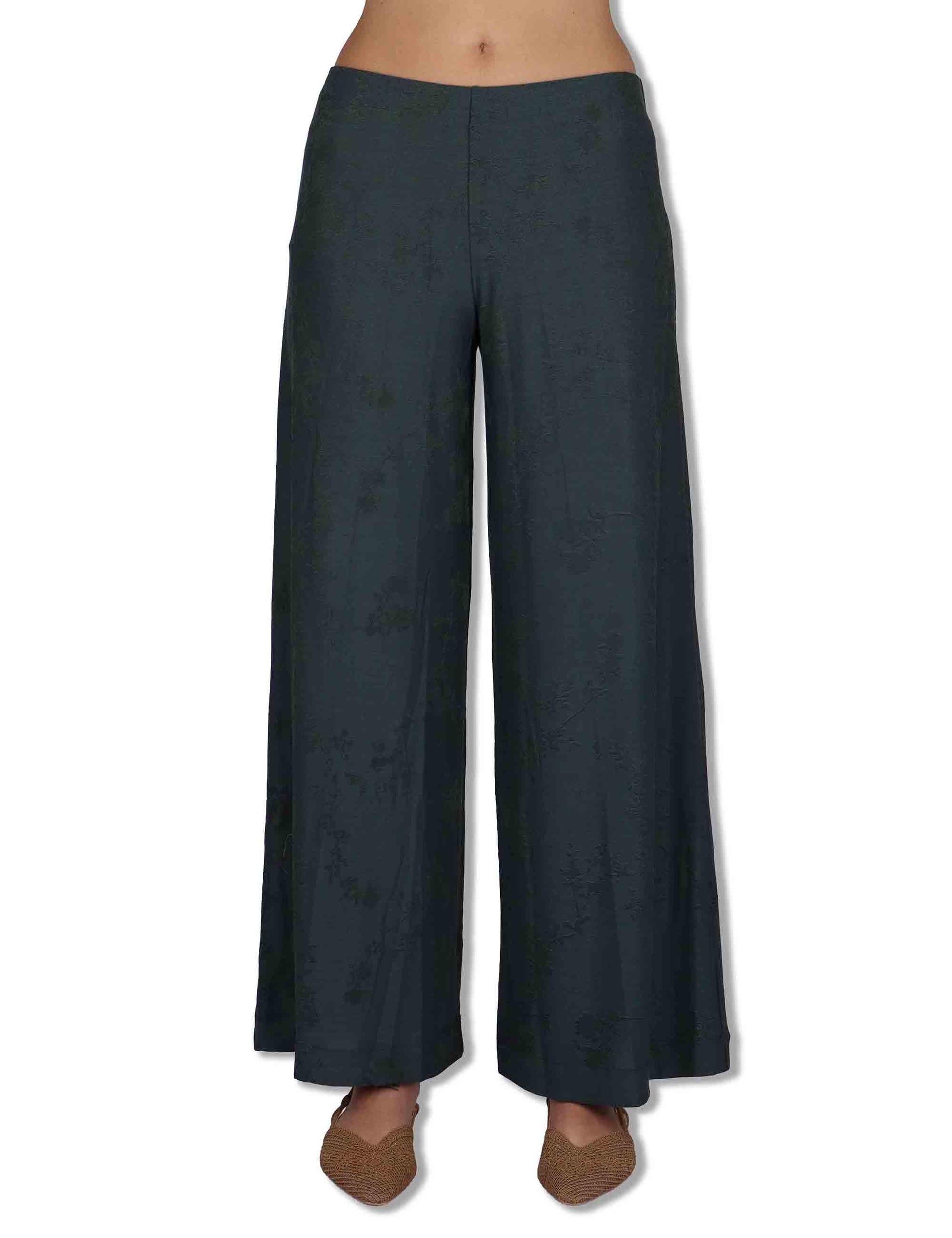 Pantaloni donna Soft Trousers in viscosa stretch verde JFAPN0001-F1021-1263 7018 Justmine 