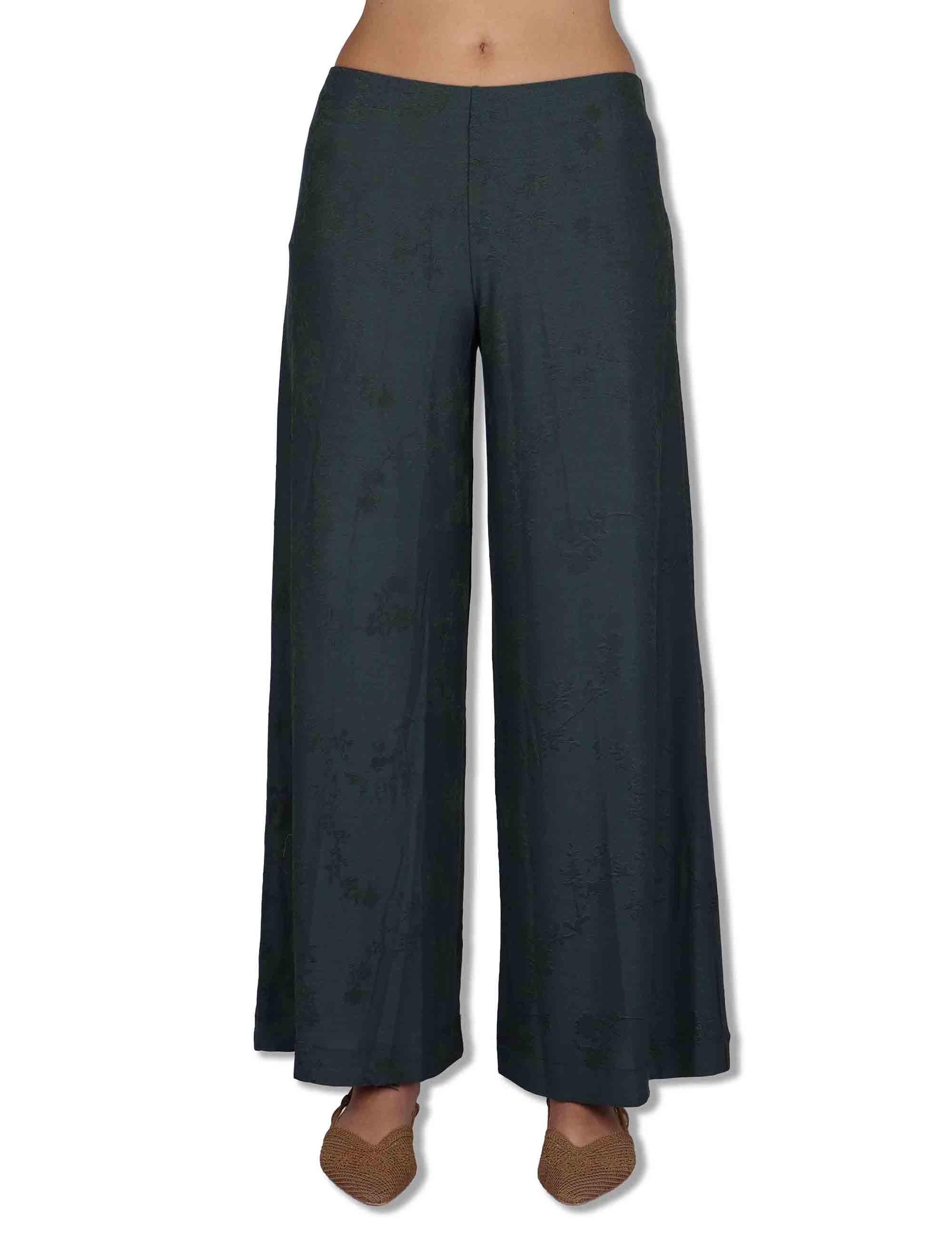 Pantaloni donna Soft Trousers in viscosa stretch verde JFAPN0001-F1021-1263 7018 Justmine 