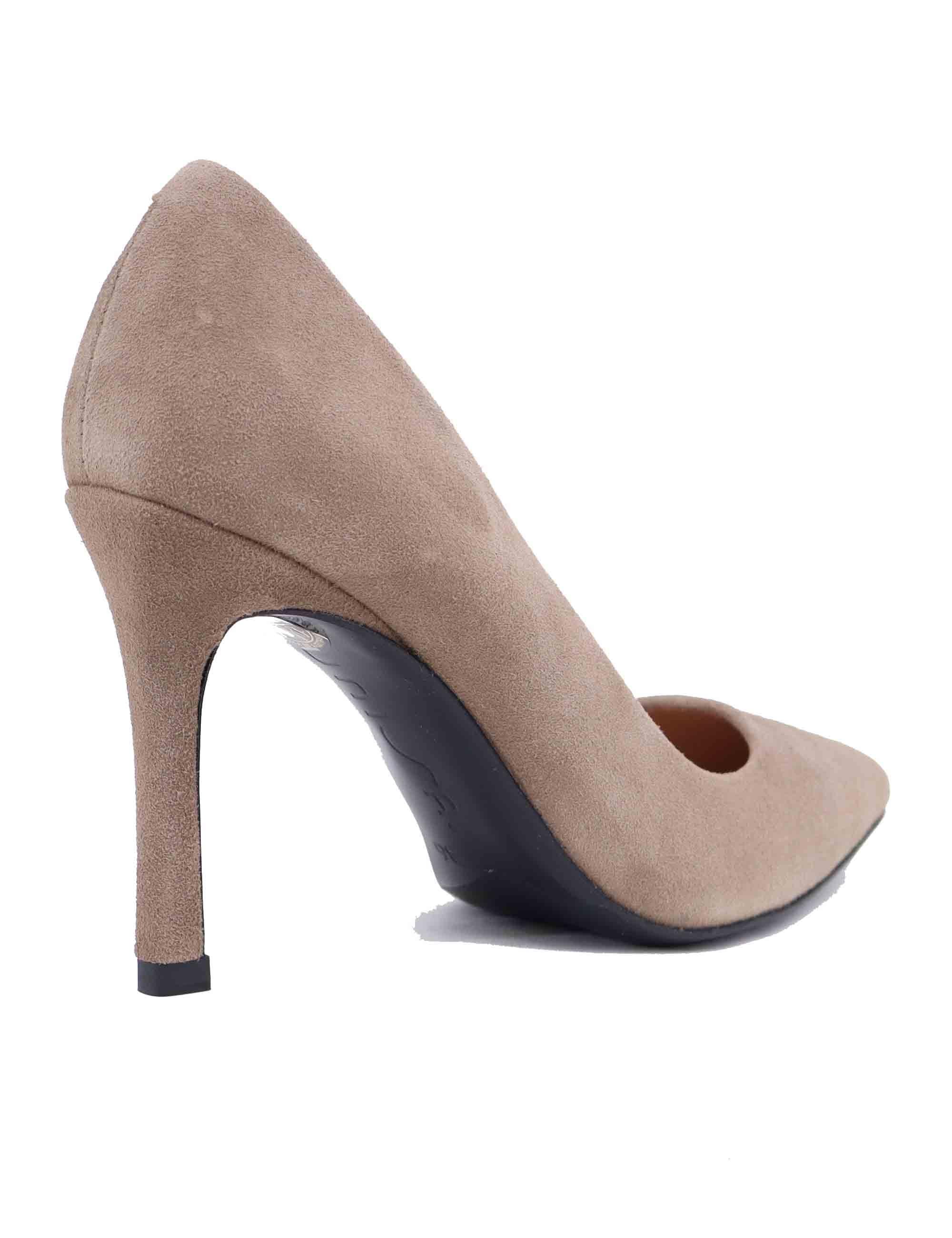 Decollete donna in camoscio taupe tacco alto TOLLER KS TAUPE_19 Unisa 