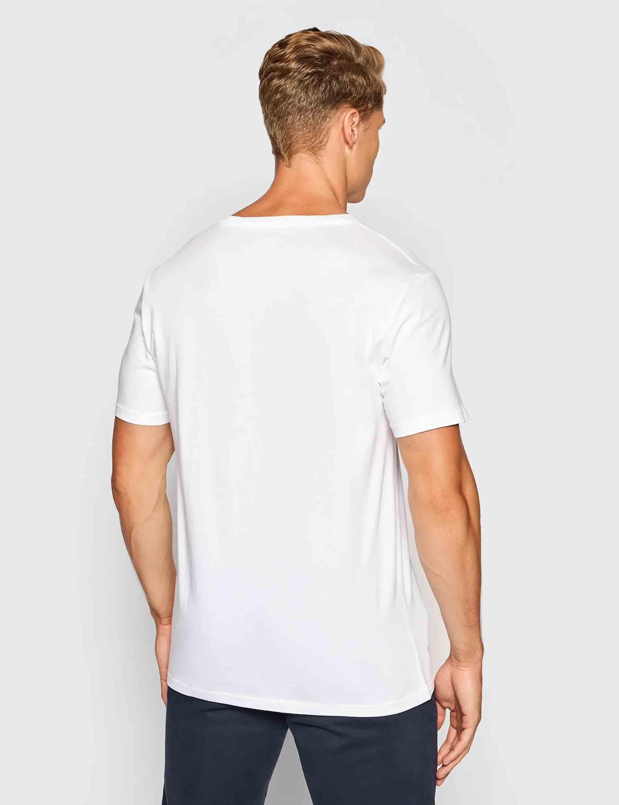 T-shirt uomo Sle in cotone bianco con logo ricamato 714844756004 WHITE Polo Ralph Lauren 