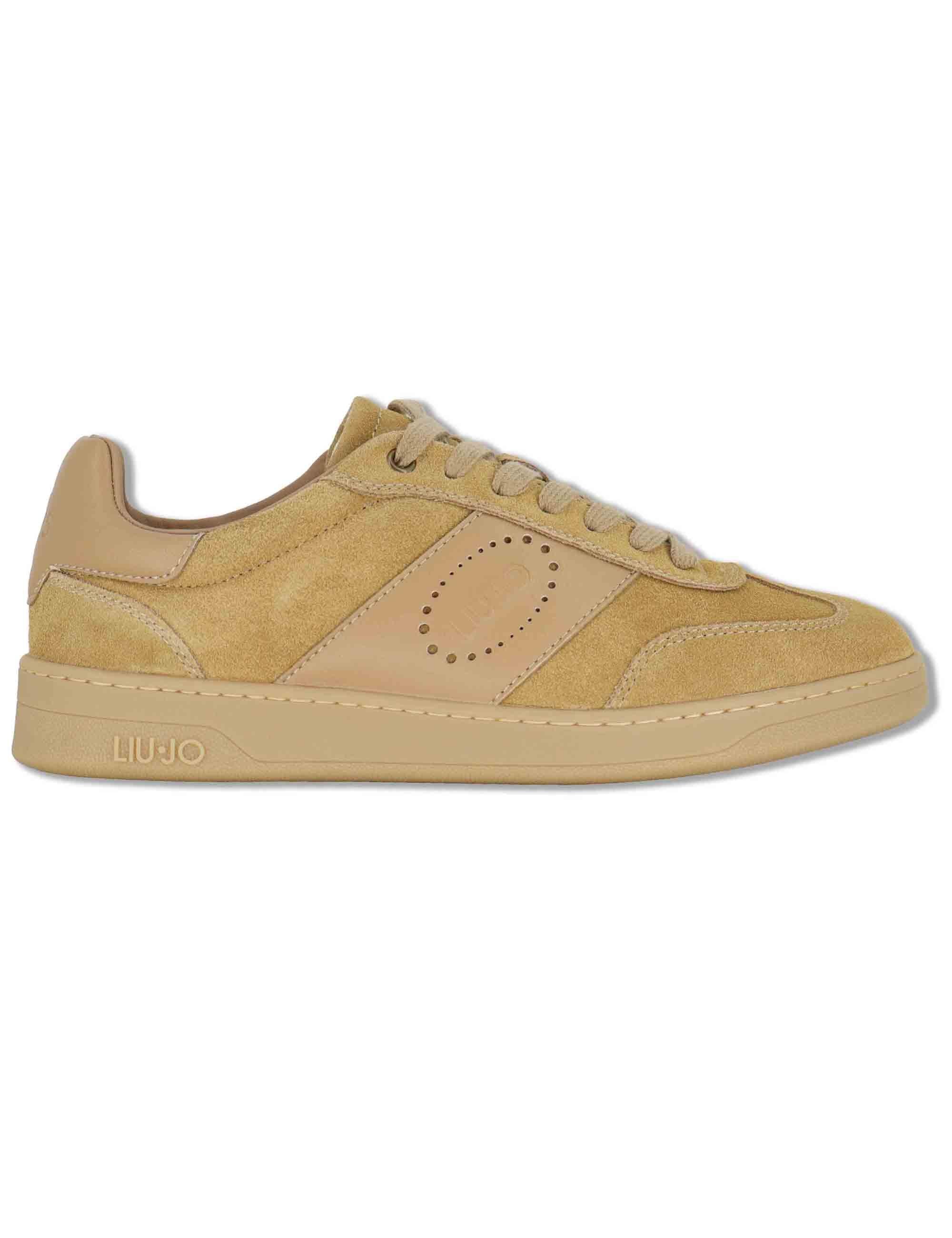 Sneakers uomo in pelle beige con suola ambra PARKER 01 LION Liu-Jo 