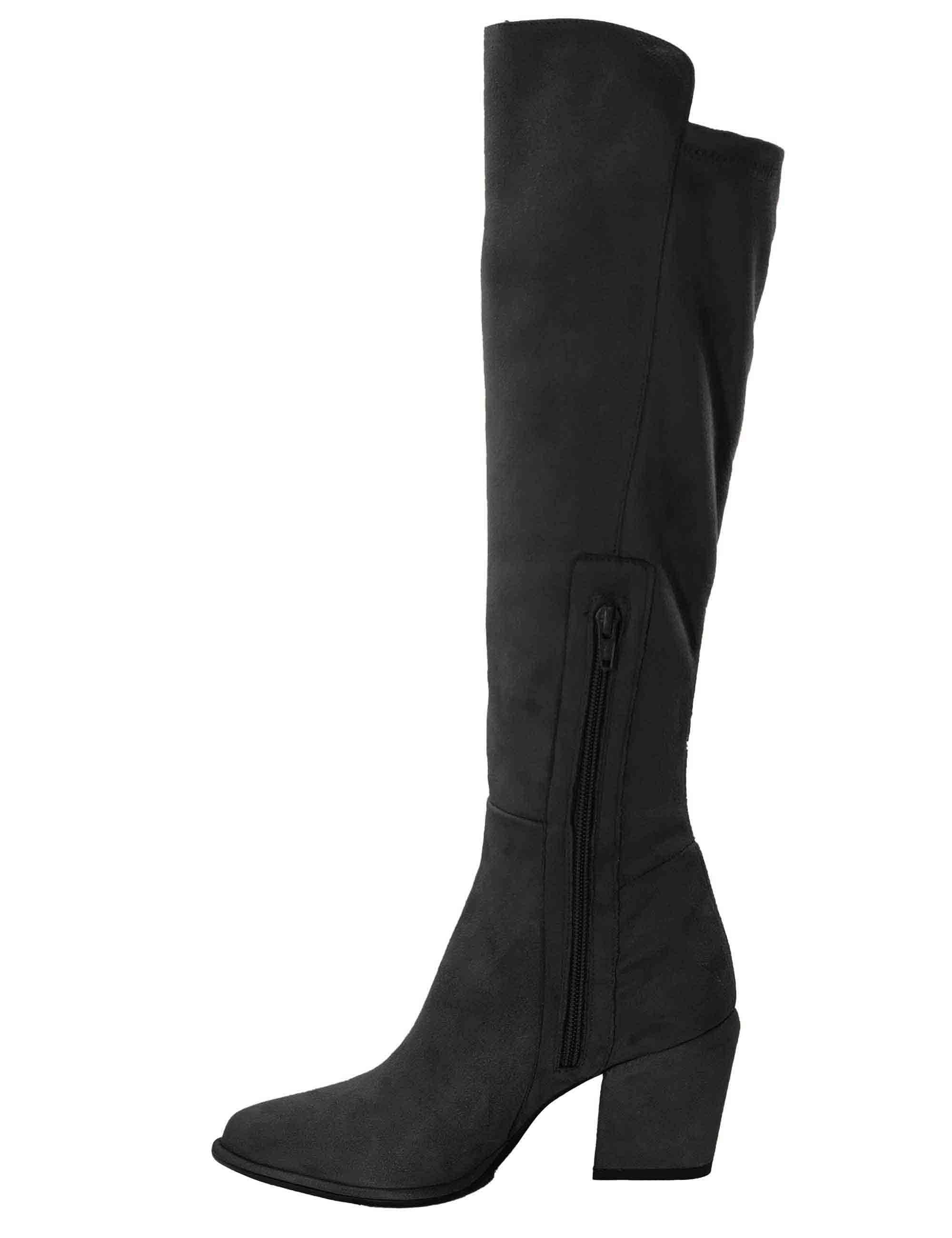 Stivali donna in alcantara elasticizzata nera SP1037 001 Spatarella 