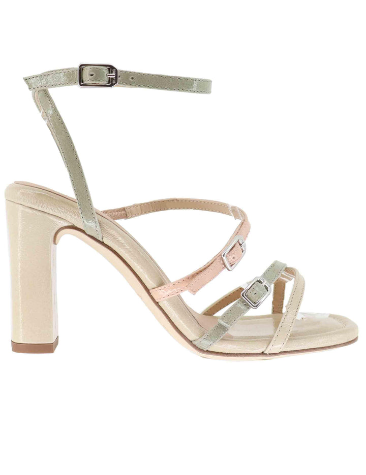 Sandali donna in pelle nude tacco alto con cinturino alla caviglia SILVY GIA_MULTI SKIN Unisa 