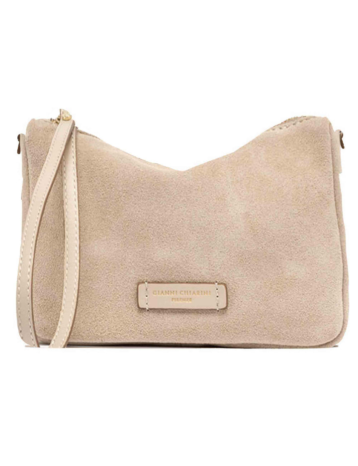 Borse donna Nora Pouch in pelle scamosciata nude con polsiera e tracolla BS10225 CM-PL 9308 Gianni Chiarini 