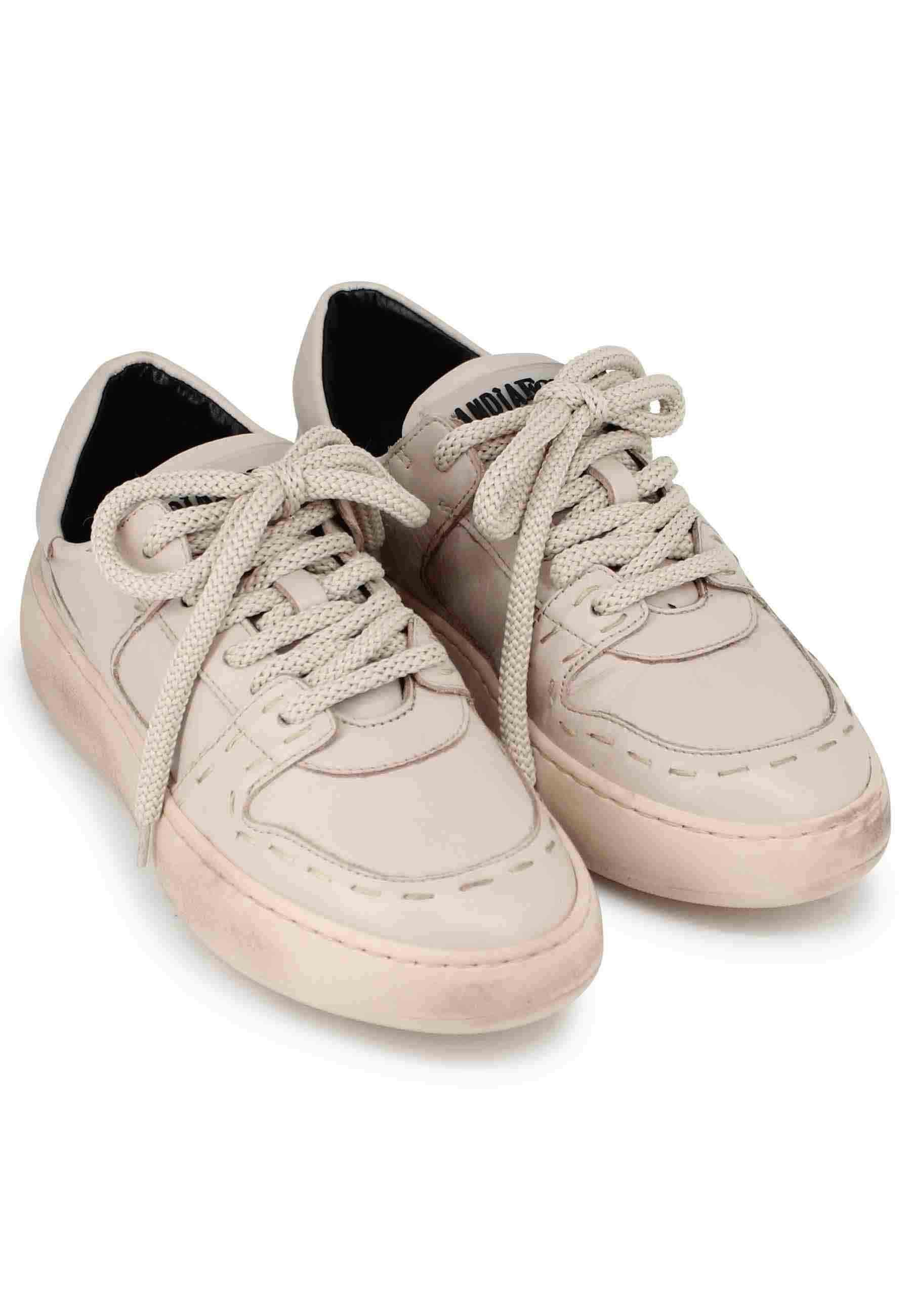 Sneakers donna in pelle off white LEA 009 Andia Fora 
