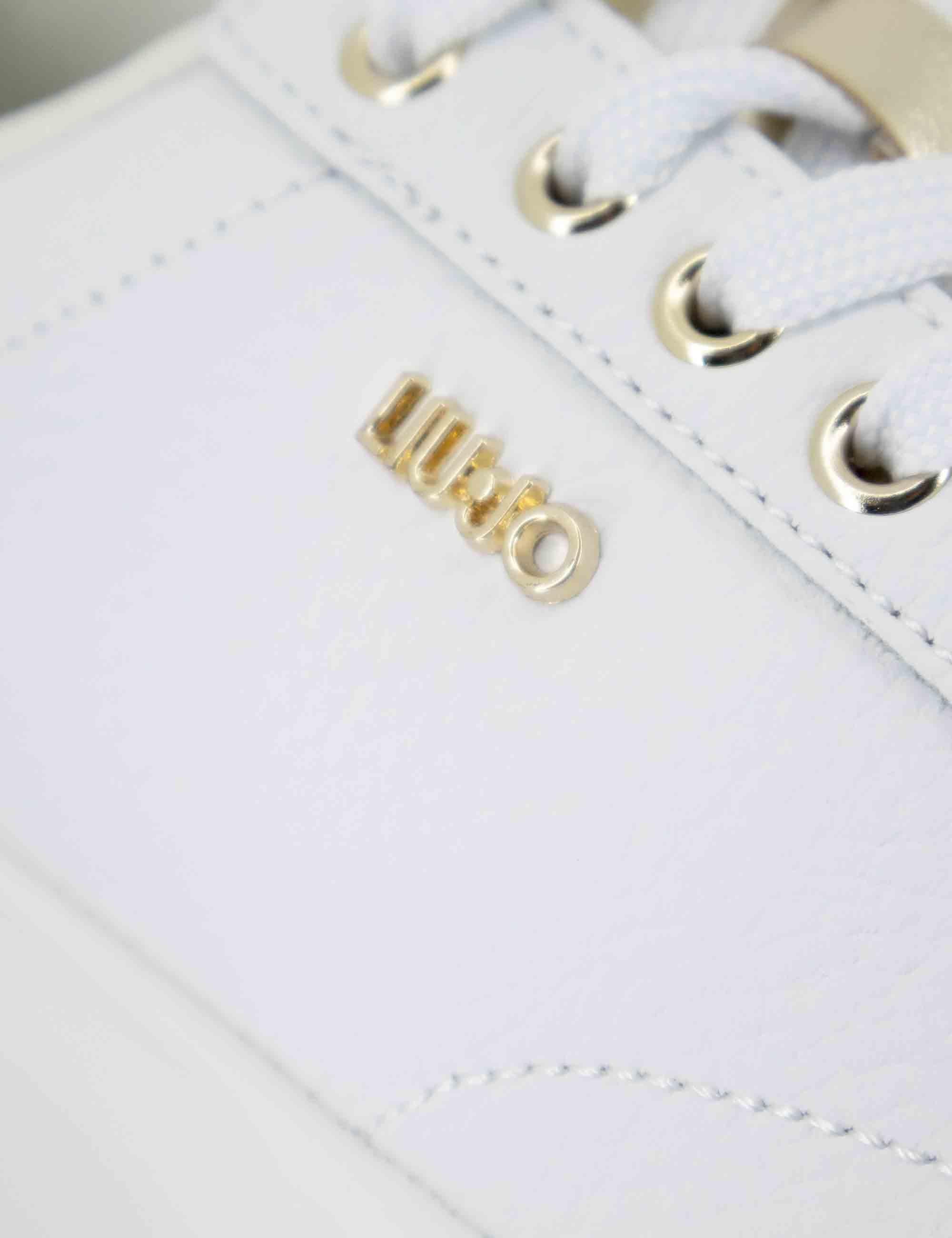 Sneakers donna Babol 01 in pelle bianca e oro con suola alta 5 cm BF5059PX748S1052 WHITE/L. GOLD Liu-Jo 