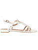 Sandali flat donna Nora in vernice bianca con cinturini Donna 692Z21VK 100