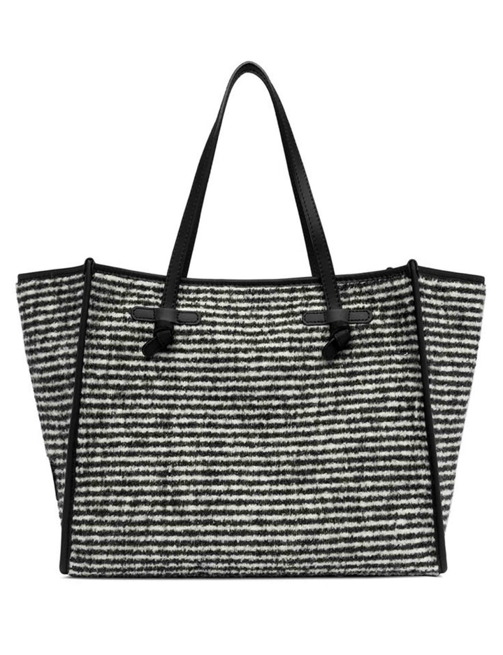 Shopping bag donna in tessuto lana nero BS6850 PULLOVER 17825 Marcella Club 