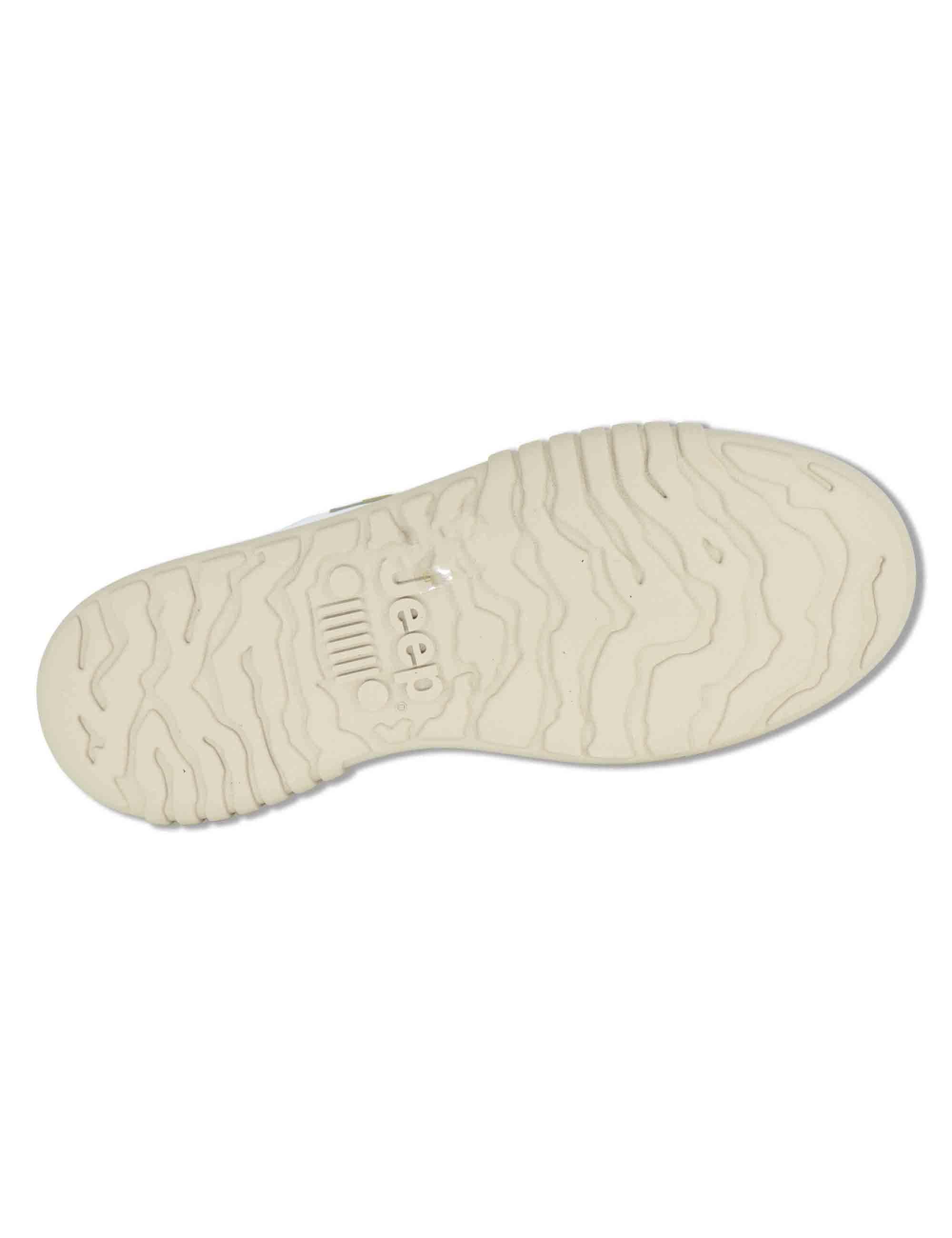 Sneakers uomo Rock White in pelle bianca con suola leggera JM52091A 051 Jeep 