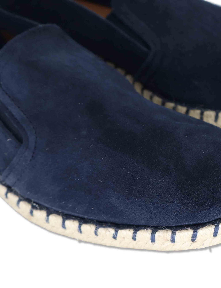 Mocassini espadrillas uomo slip on in camoscio blu TOM 002 Verbenas 
