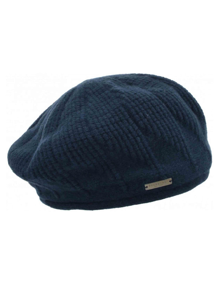 Cappelli donna Basco in lana blu effetto velluto 019841-00000 60 Seeberger Est 1890 