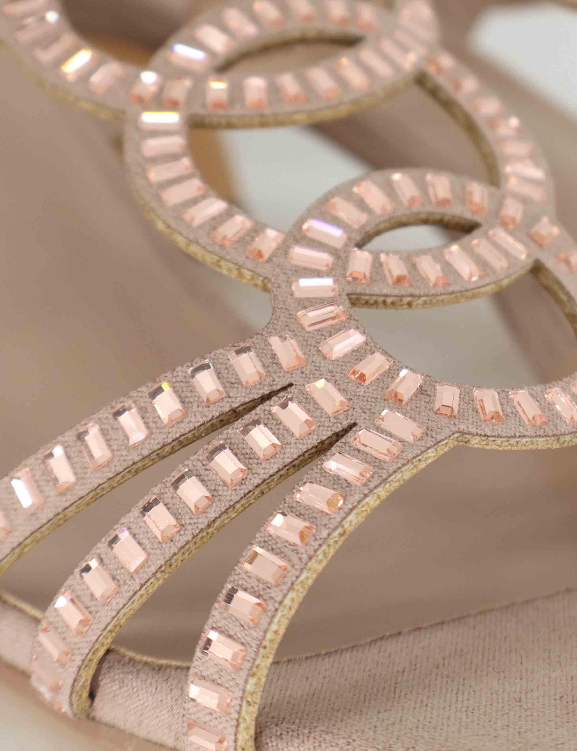 Sandali donna slingback in camoscio nude con borche e tacco medio W4700316 397M Exe 