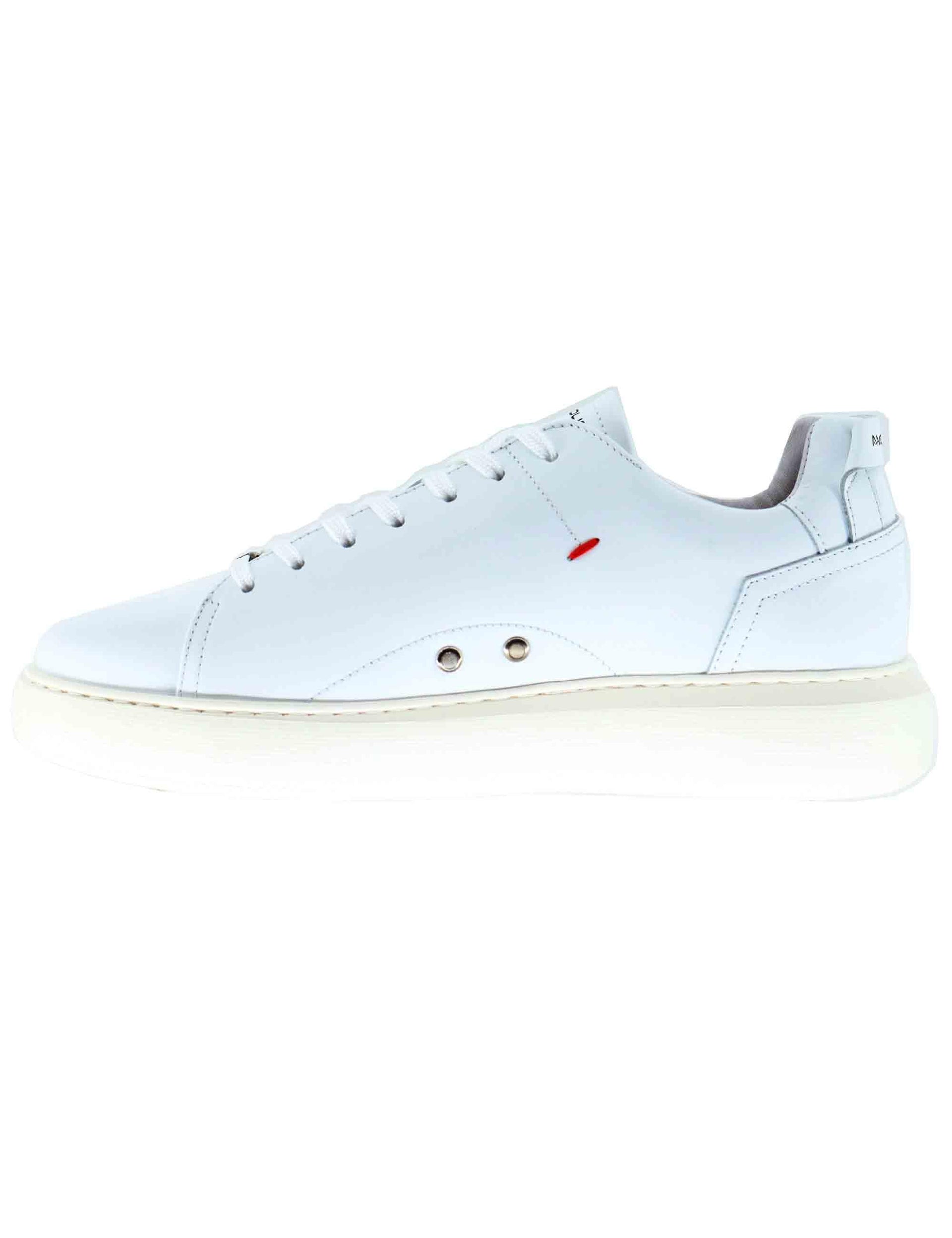 Sneakers uomo Eclipse in pelle bianca 10443A 4838AM.3 Ambitious 