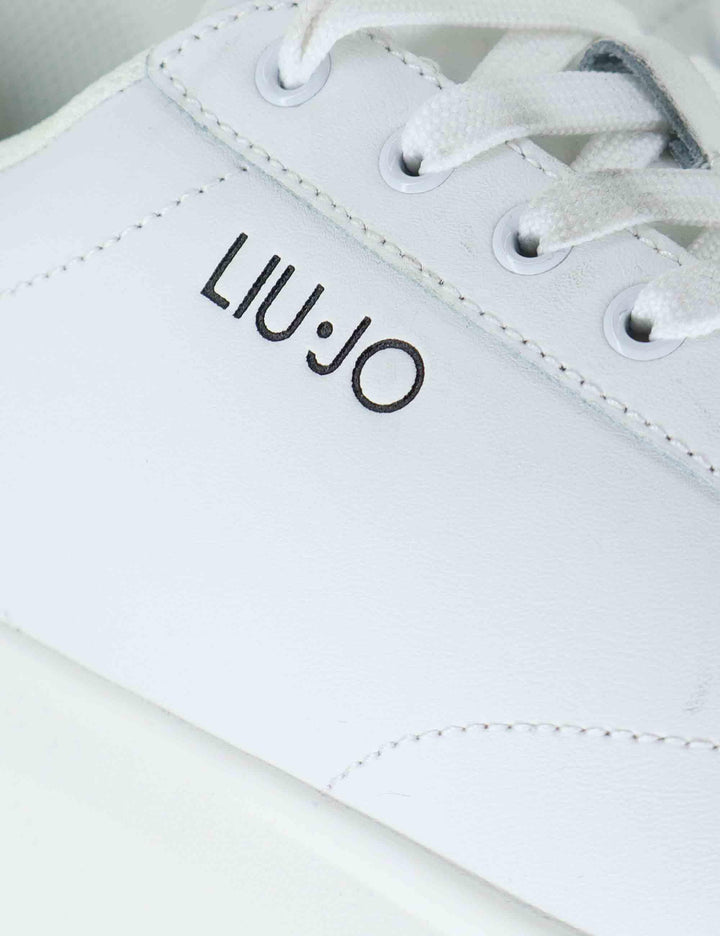 Sneakers uomo in pelle bianca con suola in gomma alta BIG 01 WHITE Liu-Jo 