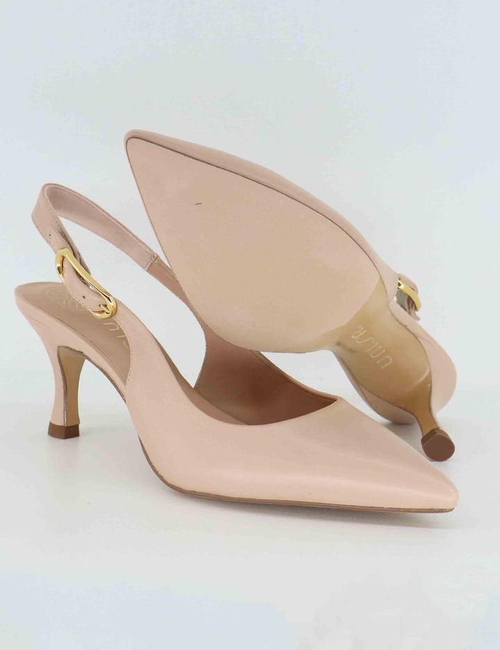 Decollete slingback donna in pelle nude tacco alto LANZ NTO_SKIN Unisa 