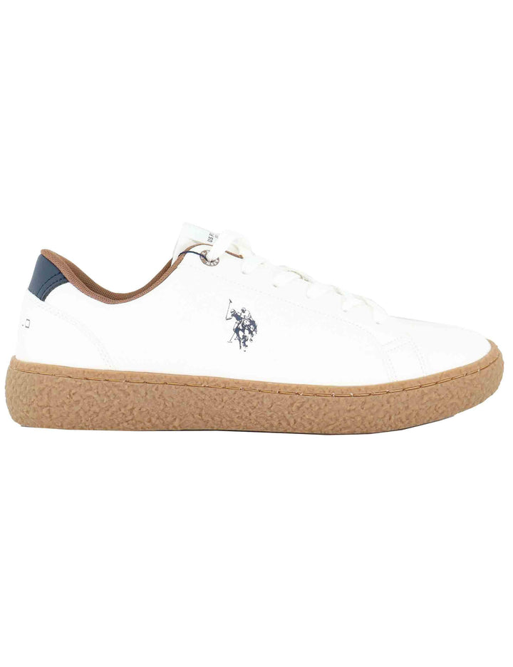Sneakers uomo in tessuto bianca con logo laterale e suola in contrasto JODIE002 WHI U.S. Polo Assn. 