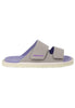Sandales femme à double bride en tissu gris Donna P65 W003G