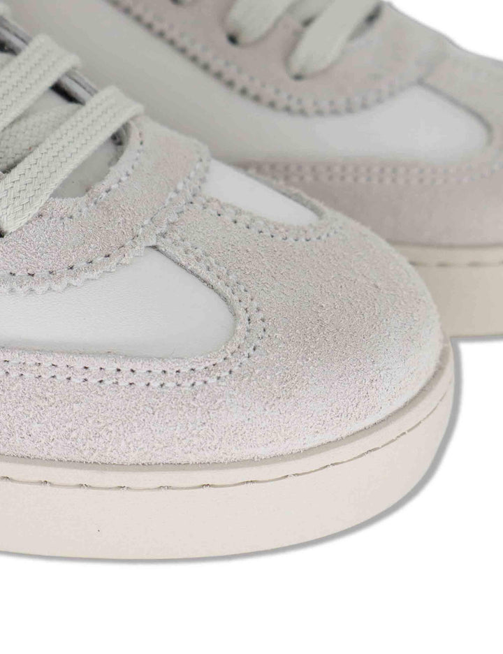Sneakers donna Berlin in pelle bianca e nude 1126184 497_Cuarzo Victoria 