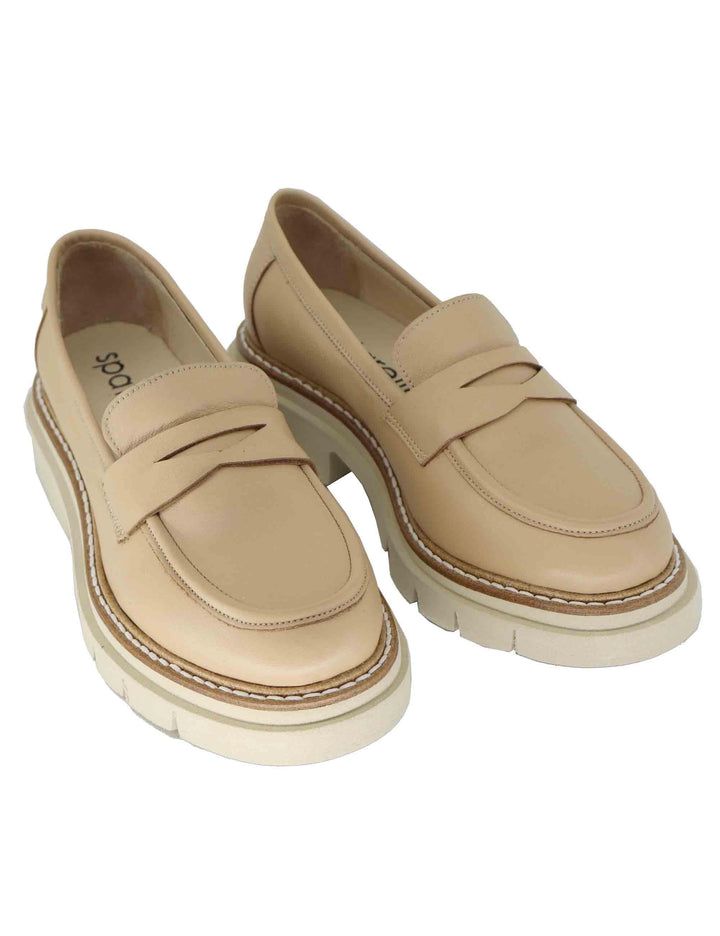 Mocassini donna in pelle beige SP2103 014 Spatarella 