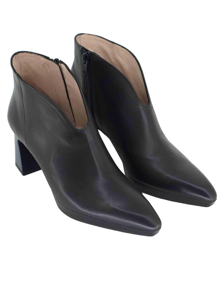 Stivaletti donna in pelle nera con tacco alto HI254270 C006 Hispanitas 