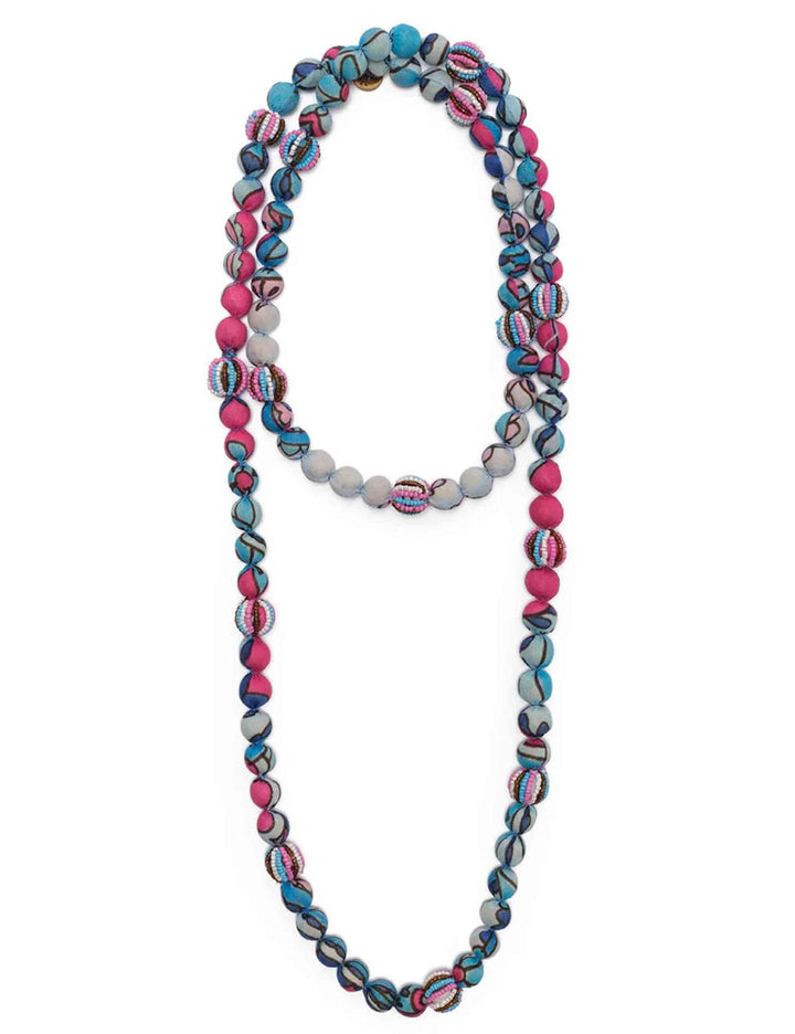 Collane donna Sunset Paisley in perle azzurre TC053292074 A8185 Maliparmi 