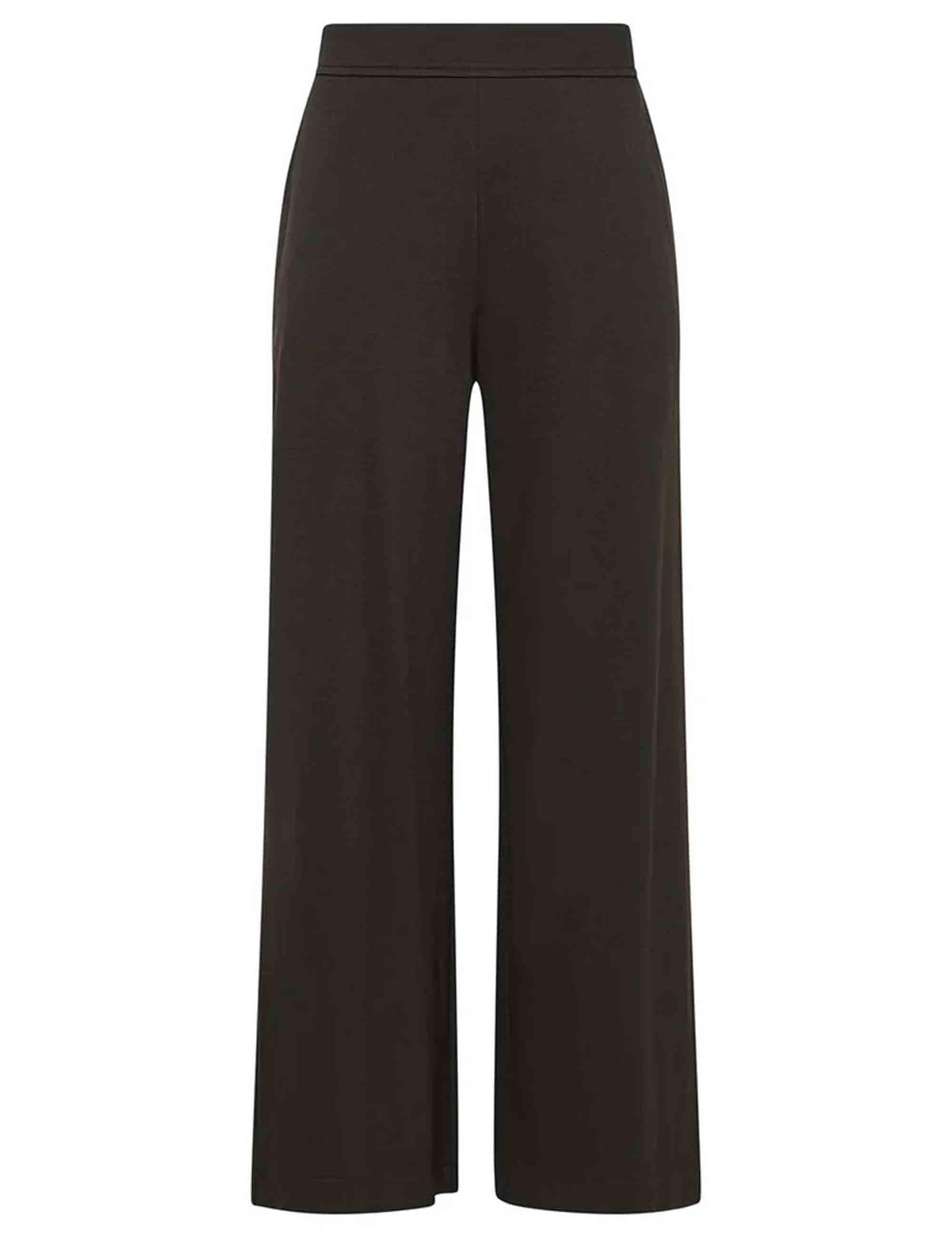 Pantaloni donna Milano Stitching in tessuto marrone con gamba larga JH805350654 40003 Maliparmi 