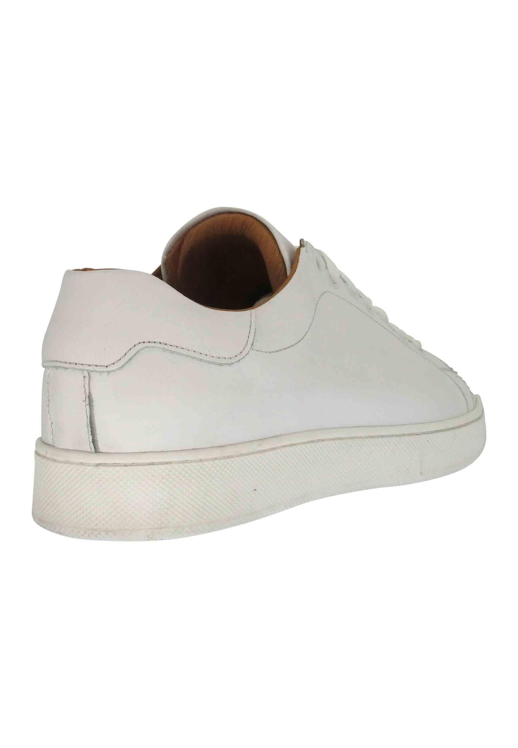 Sneakers uomo in pelle bianca con fondo in gomma 2011 100 Spatarella 