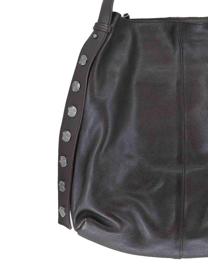 Borse donna stud in pelle marrone RBS 9404 760 Rehard 