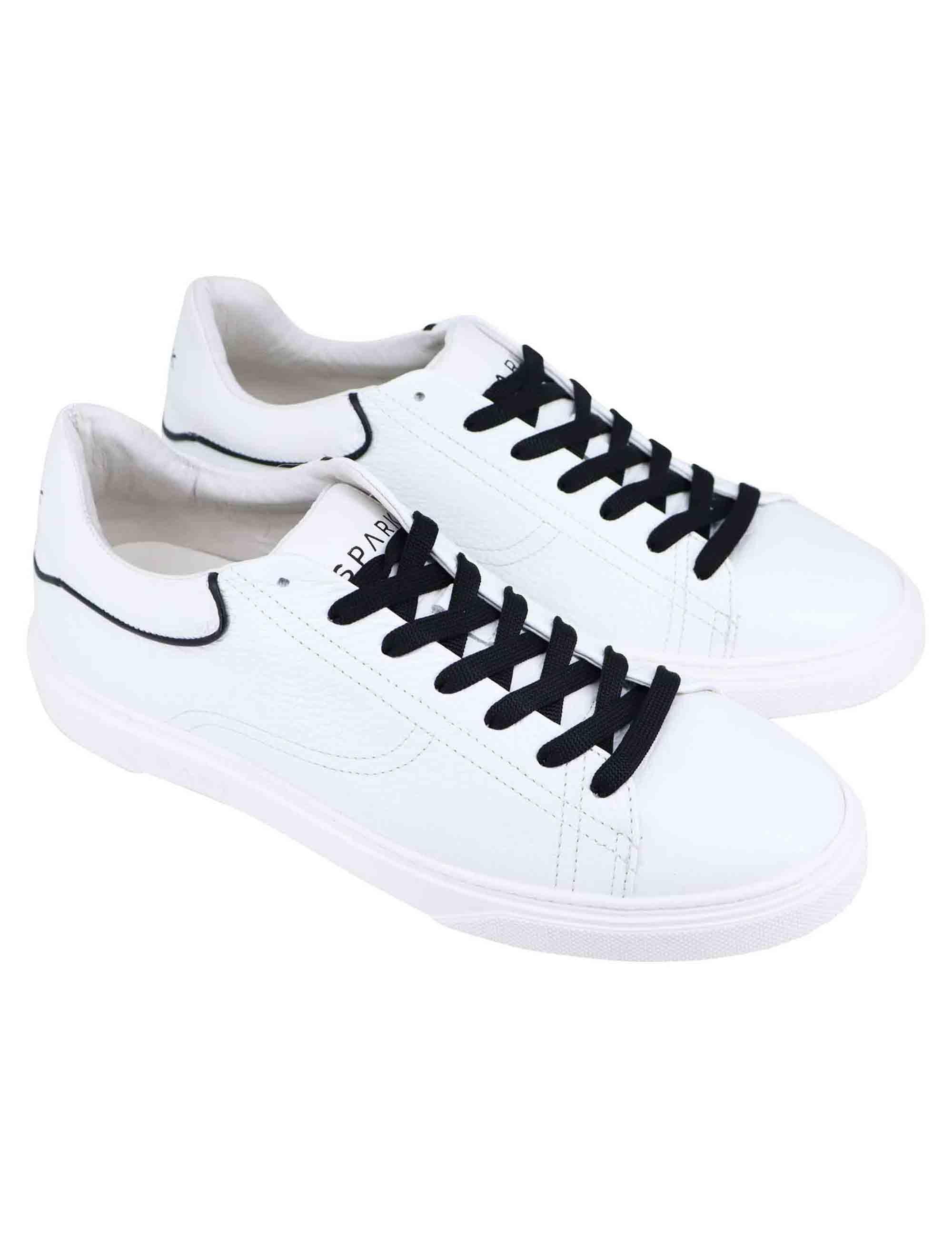Sneakers uomo in pelle bianca SPSC01 001 Spark for Spatarella 