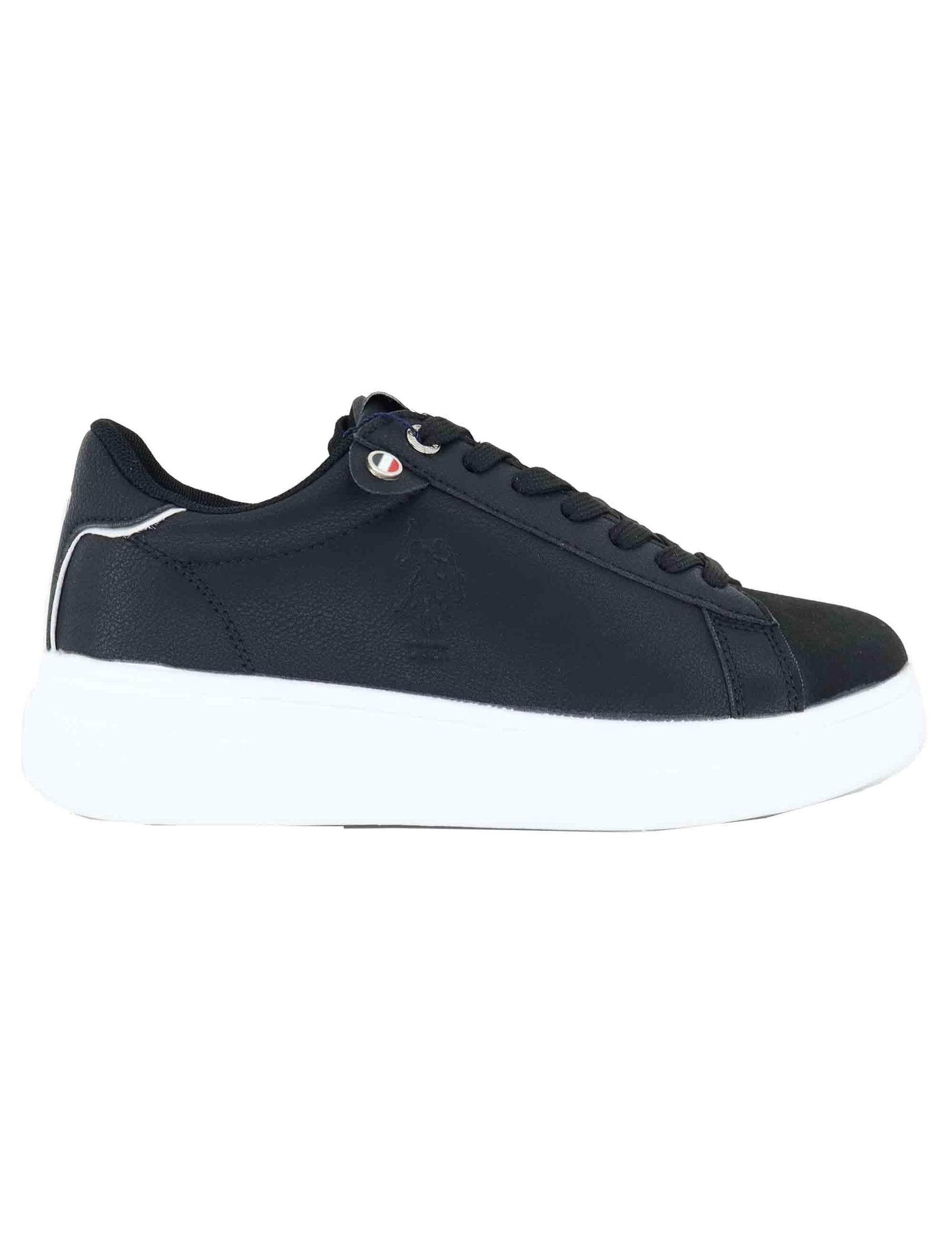 Sneakers donna in tessuto nero con logo laterale e suola alta CODY011C BLK U.S. Polo Assn. 